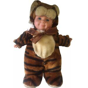 Baby in tiger costume doll